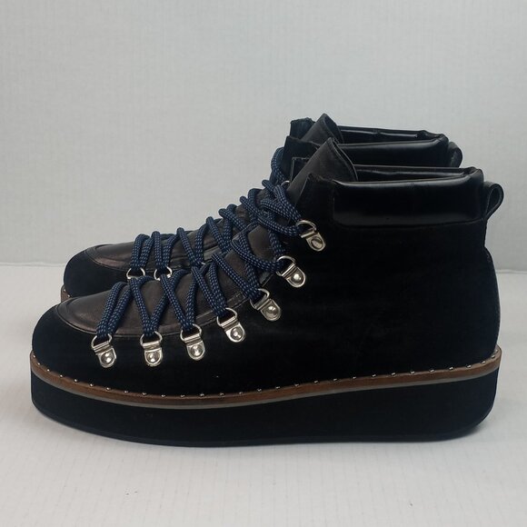 Free People Durango Black Suede Hiker Boots - Picture 1 of 11
